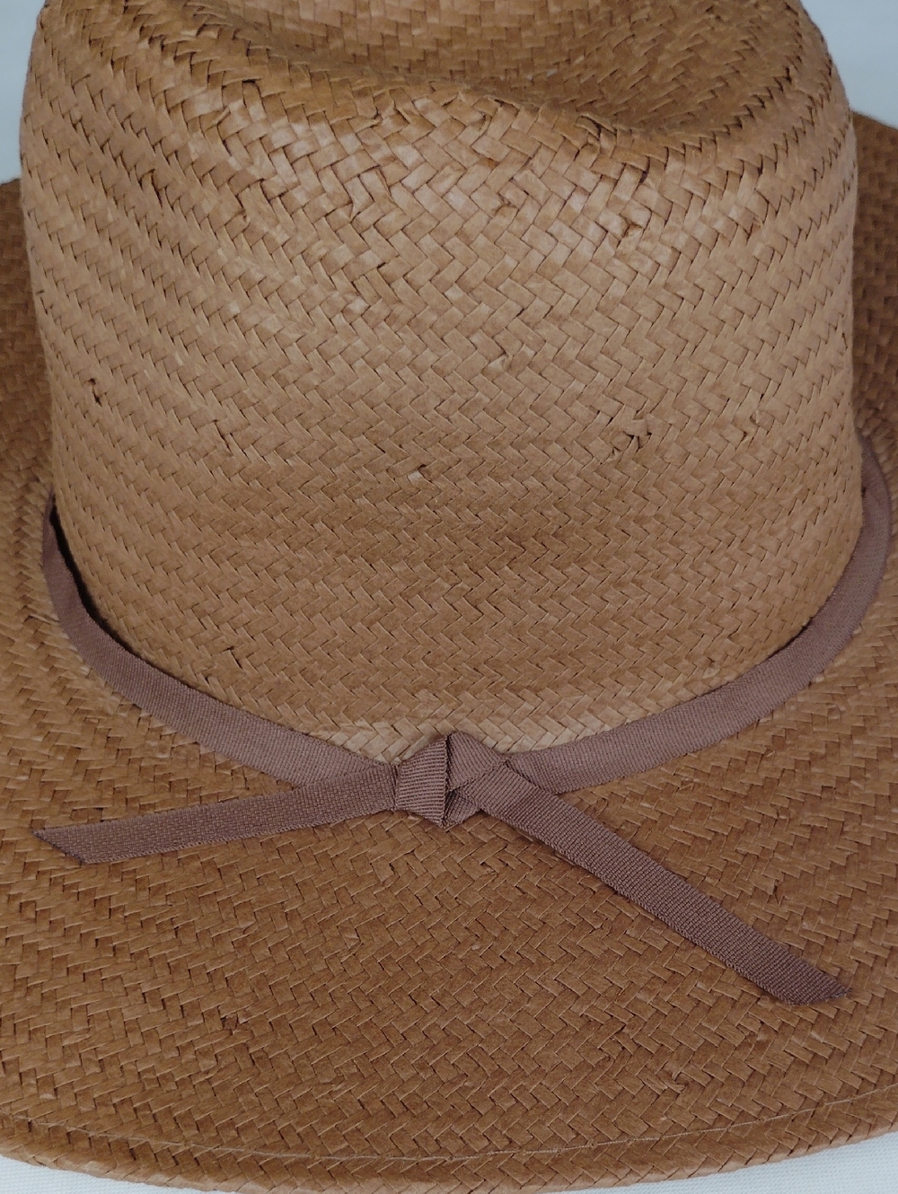 Brixton Wide Brim Straw Fedora Hat . - Picture 7 of 12